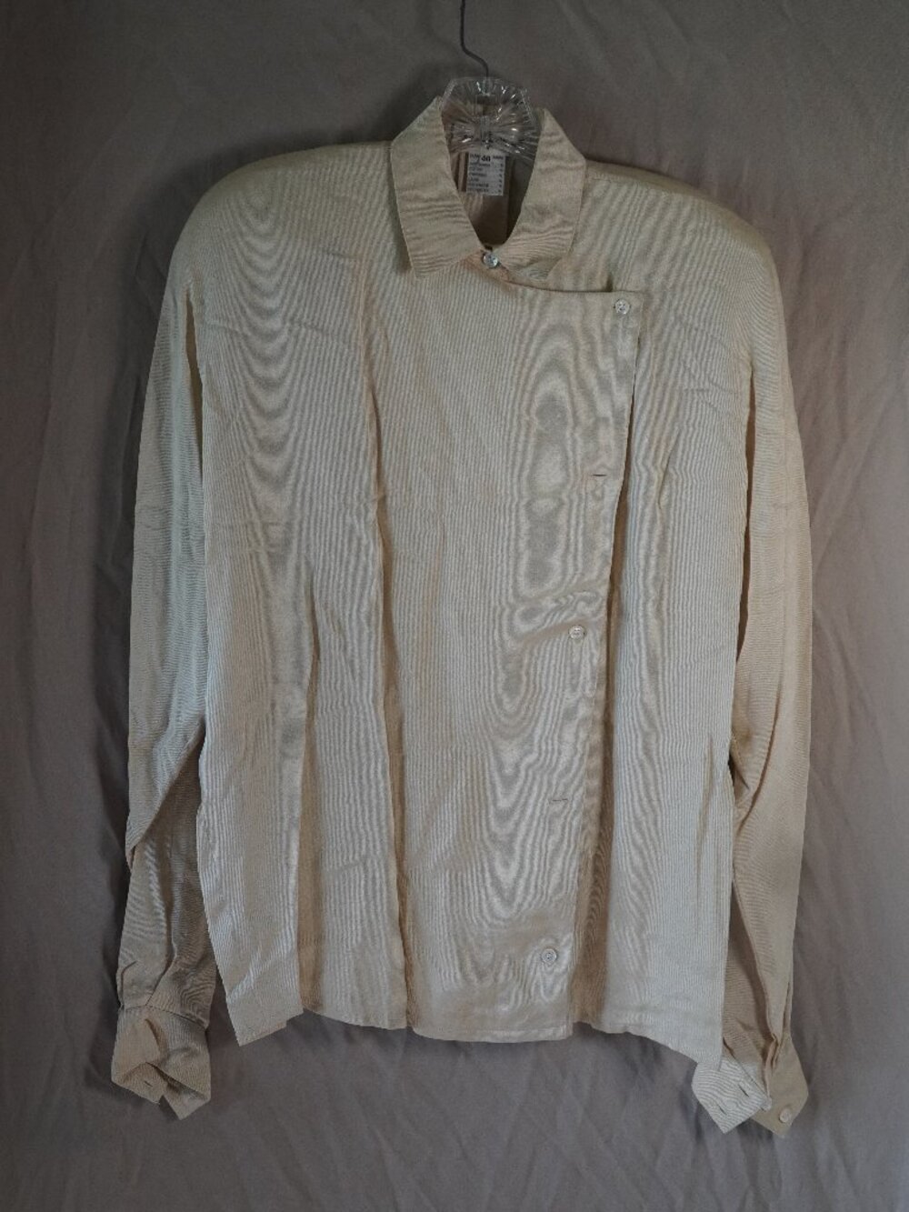 Vintage Hiroko Koshino cream silk blouse